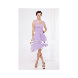 lilac high low bridesmaid dresses
