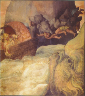 It's the ring of dog heads around my waist that eats people—not me ...