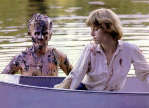 young, un-drowned Jason Voorhees and Alice Hardy in Friday the 13th.