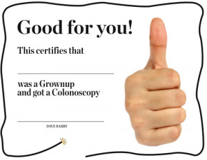 Dave Barry's Colonoscopy Certificate