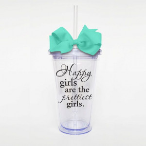 Happy Girls Audrey Hepburn quote - Acrylic Tumbler Personalized Cup on ...
