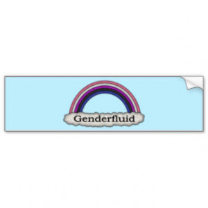 Genderfluid Pride Rainbow Bumper Sticker