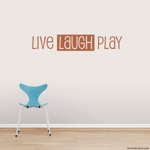 clearance nut brown 24 live laugh play wall quote decal