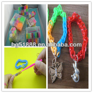 2014 Hot New Products DIY Silicone Rainbow Loom Bands For Bracelet ...