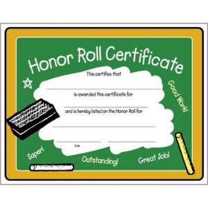 Honor Roll Student Certificate Honor roll certificate