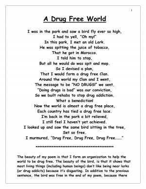 Drug Free Poems Docstoc Docs Poem