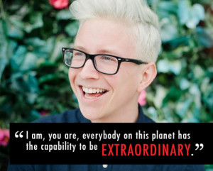Feeling extraordinary! Thanks, Tyler Oakley. #Streamys Icon Award ...