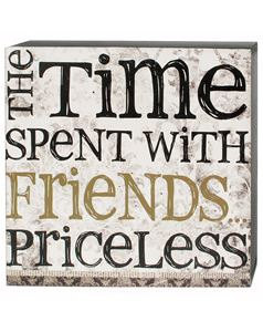 Friends Wall Box Sign~Time Spent With Friends Quotes~Gifts For Best ...