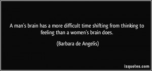 man's brain has a more difficult time shifting from thinking to ...