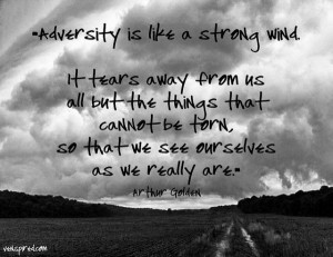 Adversity Is Like A Strong Wind. It Tears Away From Us All But The ...