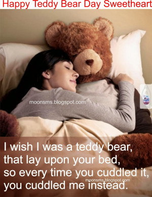 sms in English Hindi, Happy Teddy Bear Day text message wishes quotes ...