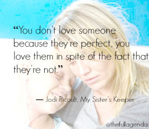 my sister's keeper quote about love