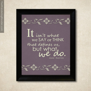 Jane Austen Quote Print with Sense and Sensibility Quote “It isn’t ...