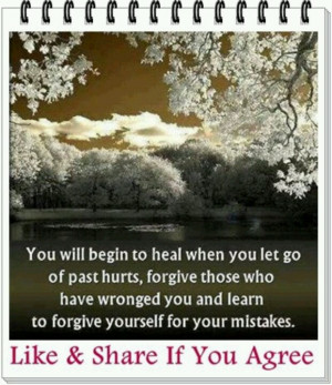 Learn to forgive yourself.