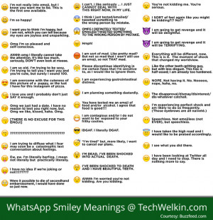 Meanings of WhatsApp Symbols, Icons, Emoticons