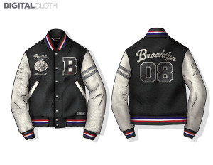 Vintage Brooklyn Nets Varsity Jacket Outer- 3 gauge Cotton/ Linen ...