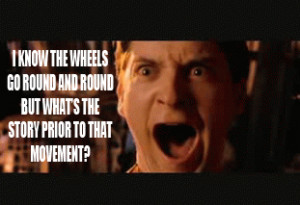 New meme - Tobey Maguire yells quotes from obscure British comedies