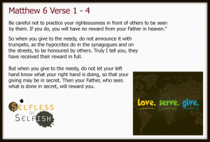 ... about this verse from the bible found in matthew 6 a lot over the past