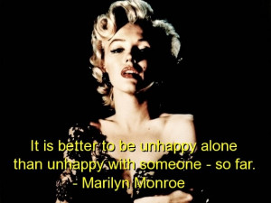 Marilyn monroe, quotes, sayings, happy, alone, be yourself
