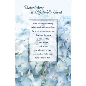 Funeral Card Messages