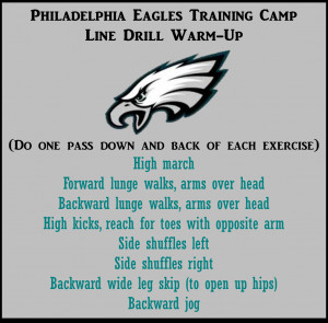 Philadelphia Eagles Line Drill Warm-Up
