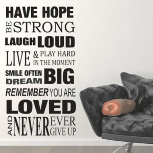 UP - Art Vinyl Inspirational Home Words Quote Lettering Saying Wall ...