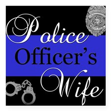 Police Wife Square Sticker 3