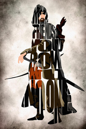 Aragorn Inspired Minimalist Lotr Poster Drawing