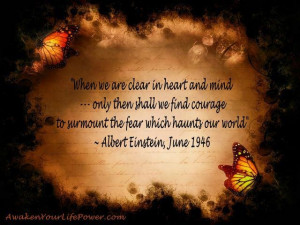 When we are clear in heart and mind...