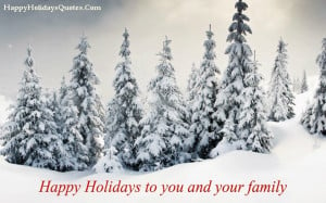 Happy Holidays Message for Friends and Family 2015