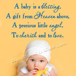 BABY IS A BLESSING Nursery Wall Decal