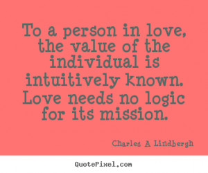 person in love, the value of the individual is intuitively known. Love ...