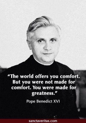mentioned something about learning to love the way pope benedict loves ...