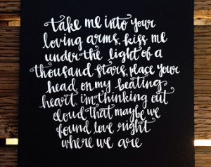 Thinking Out Loud - Ed Sheeran Lyrics - Valentine's Day Present ...