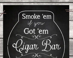 Cigar Bar Chalkboard Sign - Wedding Decor Reception Receiving Guest ...