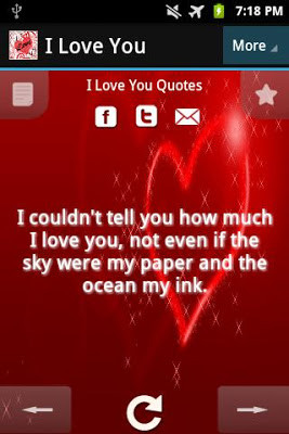Android アプリ 無料] I Love You Quotes | giveApp de Android