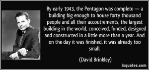 By early 1943, the Pentagon was complete — a building big enough to ...