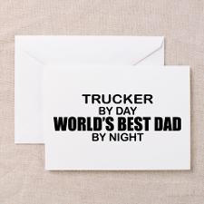 World's Best Dad - Trucker Greeting Cards (Pk of 1 for