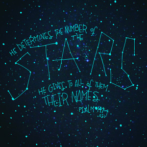 He numbers the stars and gives each one of them a name. LOVE IT!