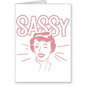 Retro Sassy Attitude Greeting Card