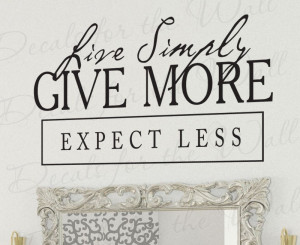 Live Simply Charity Wall Sticker Quote