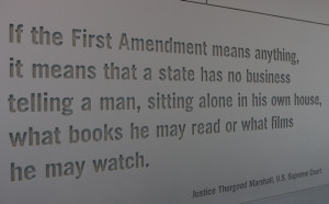 Historic quotes are on the walls throughout the Newseum. This one is ...