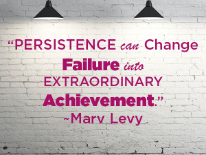 ... can change failure into extraordinary achievement.” ~ Marv Levy