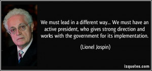 More Lionel Jospin Quotes