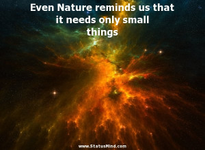 ... only small things - Marcus Tullius Cicero Quotes - StatusMind.com
