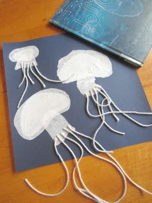 jelly fish art. perfect for 1st grade – the link lists white tissue ...
