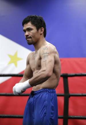 ... Pacquiao is scheduled to fight Floyd Mayweather Jr. in a welterweight