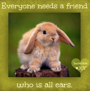 Everyone needs a friend who is all ears