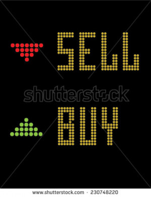 Buy and Sell Stock Market Icons - Vector - stock vector