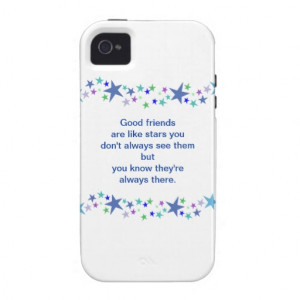 Good Friends are Like Stars Fun Quote iPhone 4/4S Covers
